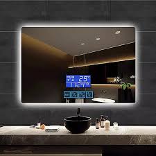 Bluetooth mirror with back light and screen